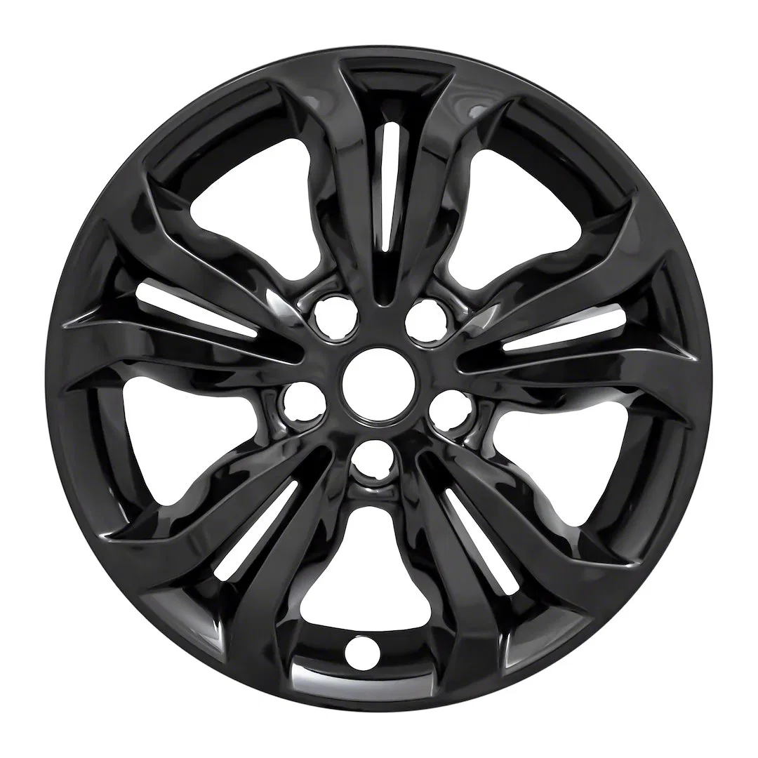 IWCIMP442BLK – COAST2COAST Wheel Skin, 16 Inch 5 Split Spokes Snap-On Painted Gloss Black ABS Plastic Set Of 4